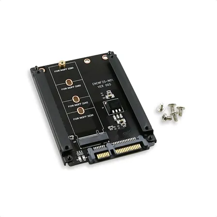 Convertidor Adaptador Ngff A Sata M.2 Key B+m Ssd Sata 3.0 Negro