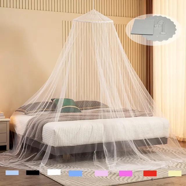 Dosel De Tela Mosquitera Para Cama Doble Individual Cúpula