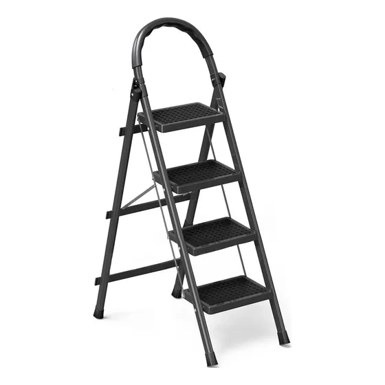 Escalera De Tijera Plegable Multiusos De Acero 4 Escalones