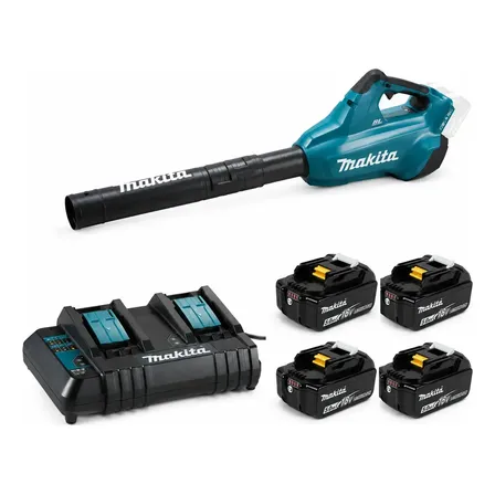 Soprador De Folhas Dub362 + Carreg + 4 Bateria 5ah Makita