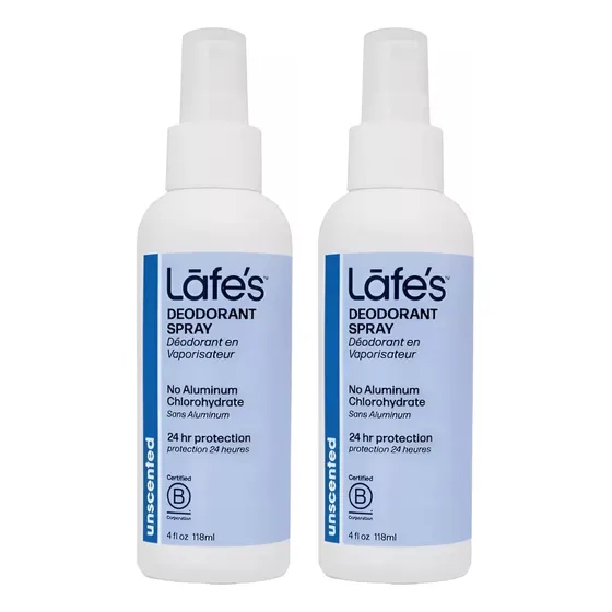 Kit 2 Desodorante Natural Spray Unscented Lafe's