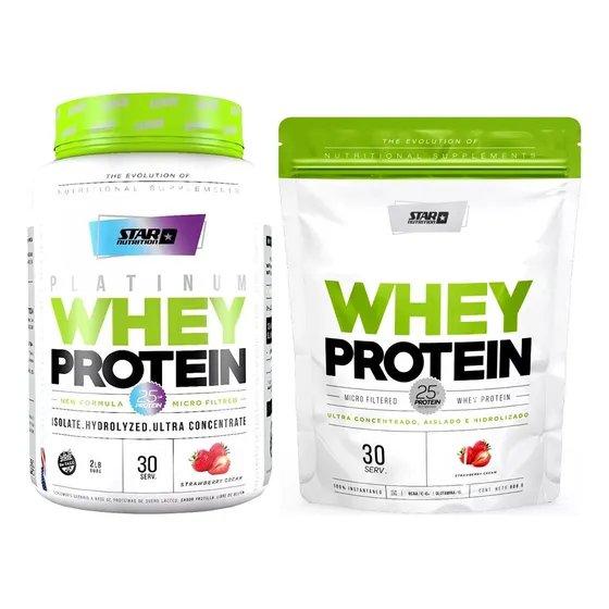 Star Nutrition Whey Protein 2lb + Whey Protein Doypack 2lb