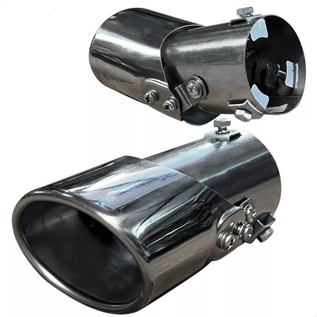 Ponteira Escapamento Universal Virolada Chanfrada Inox 304 Ponteira Escapamento Universal Virolada Chanfrada Inox 304
