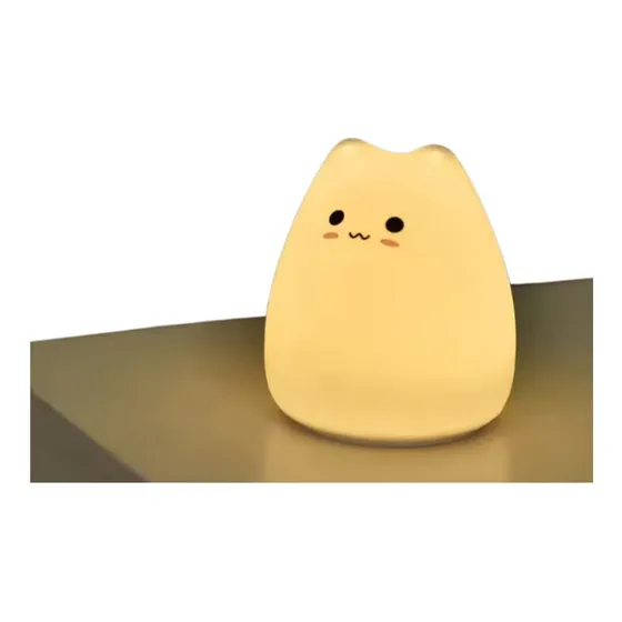Luz Nocturna De Silicona Gato / Lampara Gatito / Lampara Gat