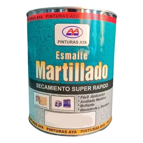 Pintura Esmalte Martillado Negro Brillante Uf-8 Galon Aya