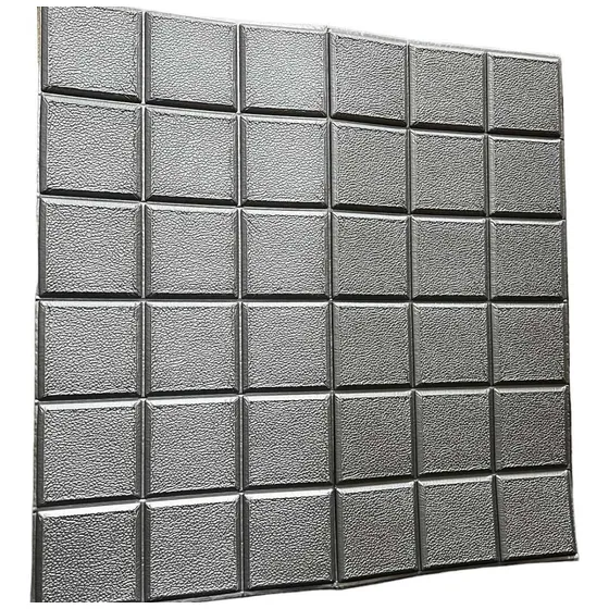 Wall Panel 3d Papel Tapiz Texturizado Cuadros Plateado