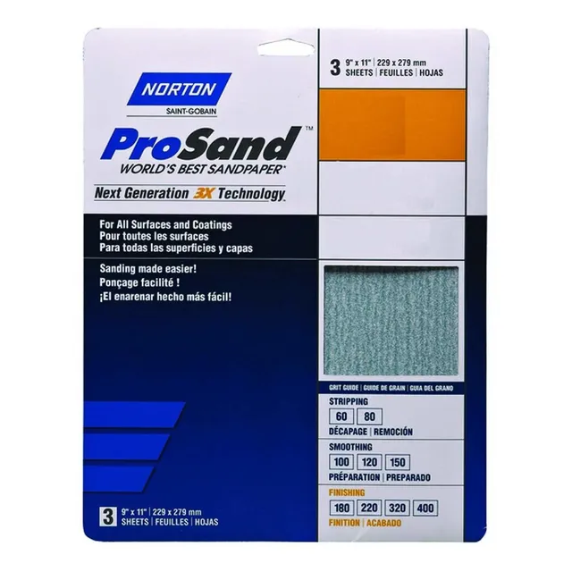 Norton Papel Lija Oxido Aluminio Grano 220 Largo X 9  1