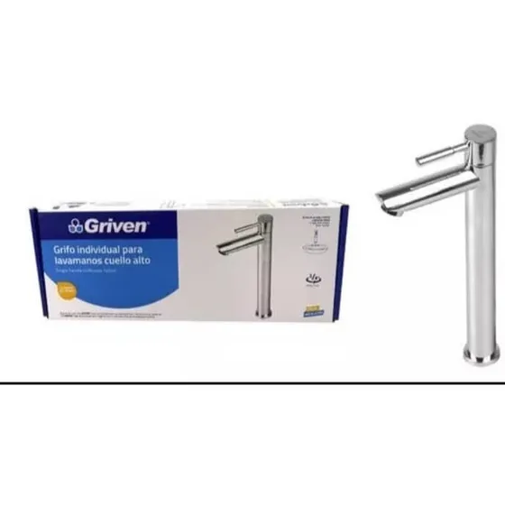 Grifería Para Lavamanos Alta 30 Cm Agua Fría 1/4 Vuelta Griv