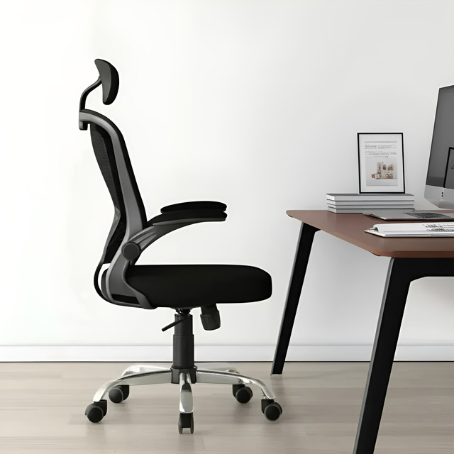 Cadeira De Escritório Ergonômica Giratória B100 Boston Preta Com Estofado Mesh Com Ajuste ... Cadeira De Escritório Ergonômica Giratória B100 Boston Preta Com Estofado Mesh Com Ajuste ...