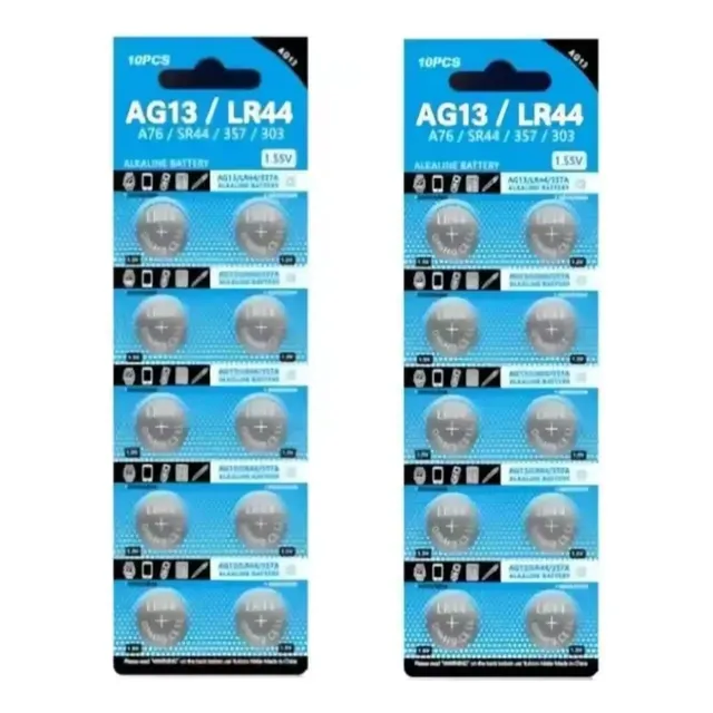 Bateria Lr44, Ag13, A76, Sr44, 357, 303 Alcalina X10 Und