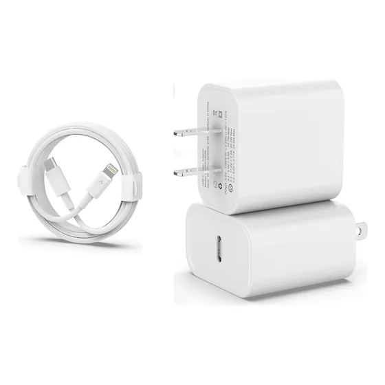 Cargador 20w Carga Rápida+ Cable Comp. iPhone XR/11/12/13/14