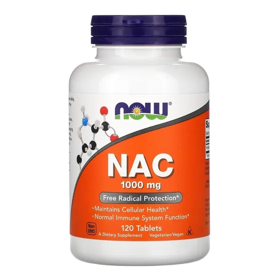 Nac 1000mg 120 Tablets Now Foods Sabor Sem sabor