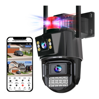 Cámara De Seguridad De Doble Lente 2k, Alarma C/ Alexa 4mp Cámara De Seguridad De Doble Lente 2k, Alarma C/ Alexa 4mp