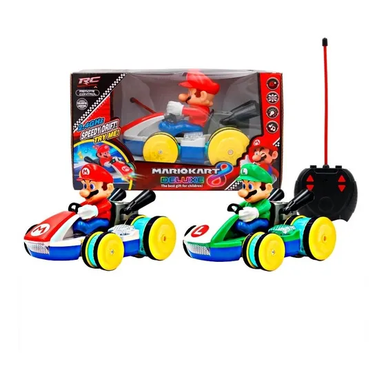  Carro Control Remoto Mario Bros Kart Luces Juguete Grande 