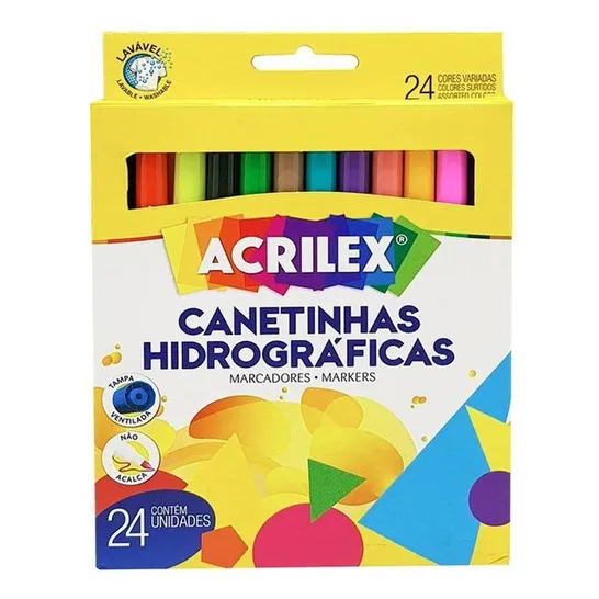 Canetinha Hidrografica Acrilex C/24 Cores