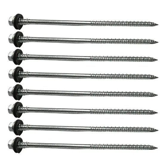 Kit 100 Paraf Sextavado P/ Telha Estrutura De Madeira 12,5cm
