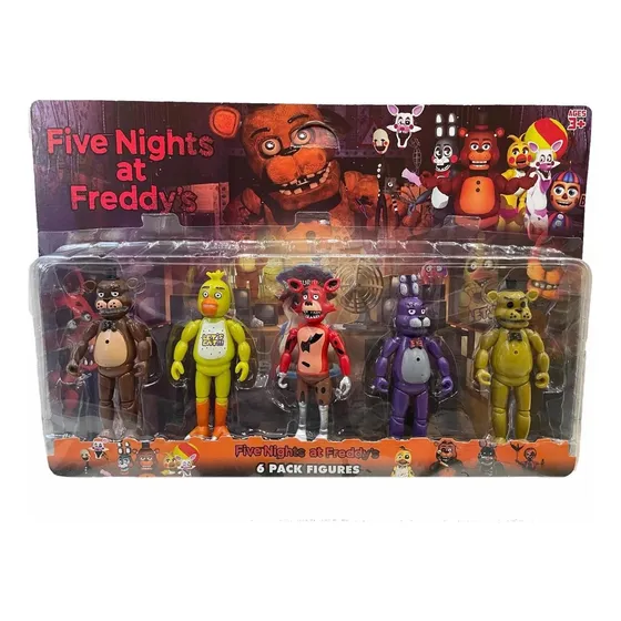 Muñecos Freddy Five Nights Blister X 5 Articulados Con Luz