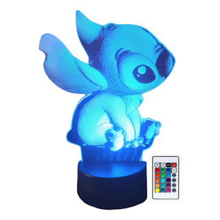 Stitch Lampara Led 3d Ilusión Touch Control 16 Colores Stitch Lampara Led 3d Ilusión Touch Control 16 Colores