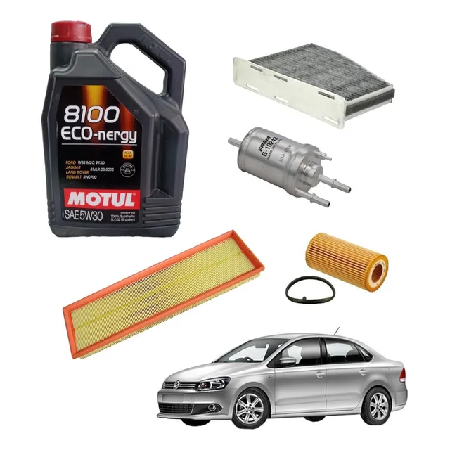 Kit Cambio De Aceite Y Filtros Vw Vento 2.5 2006 / Adelante