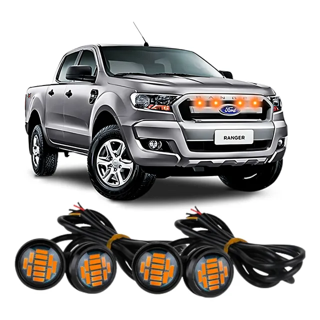 Kit 4 Super Luz De Grade Led Ambar  Pick Ups Camionetes
