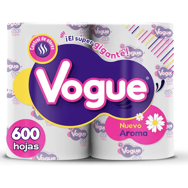 Papel Higiénico Vogue 120 Rollos De 600 Hojas C/u