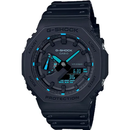 Reloj Casio G Shock Ga-2100-1a2 Carbon Original Color de la correa Negro