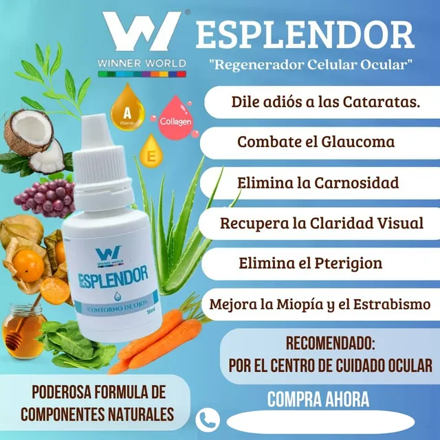 Esplendor Gotas Regenerador De Los Ojos Cataratas, Glaucoma,