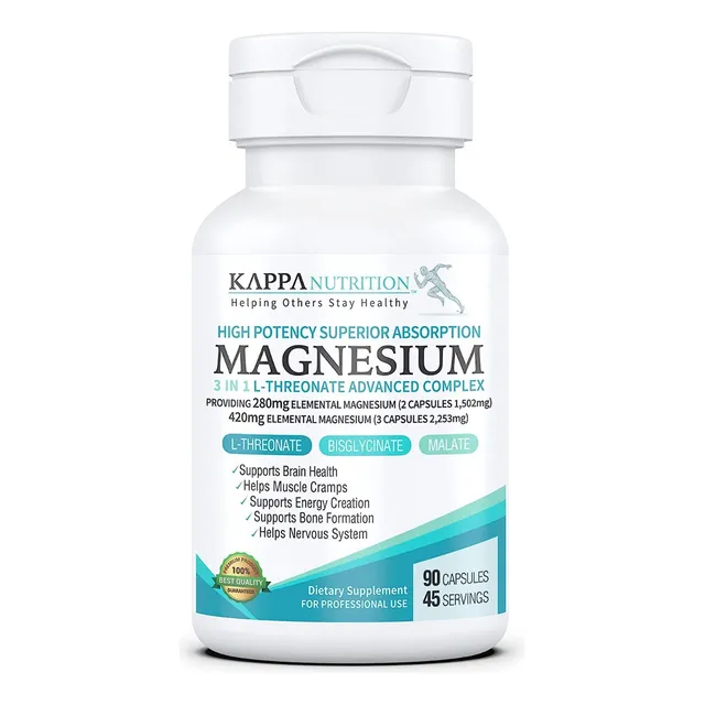 Kappa Nutrition 3 Magnesios L-treonato Bisglicinato Malato