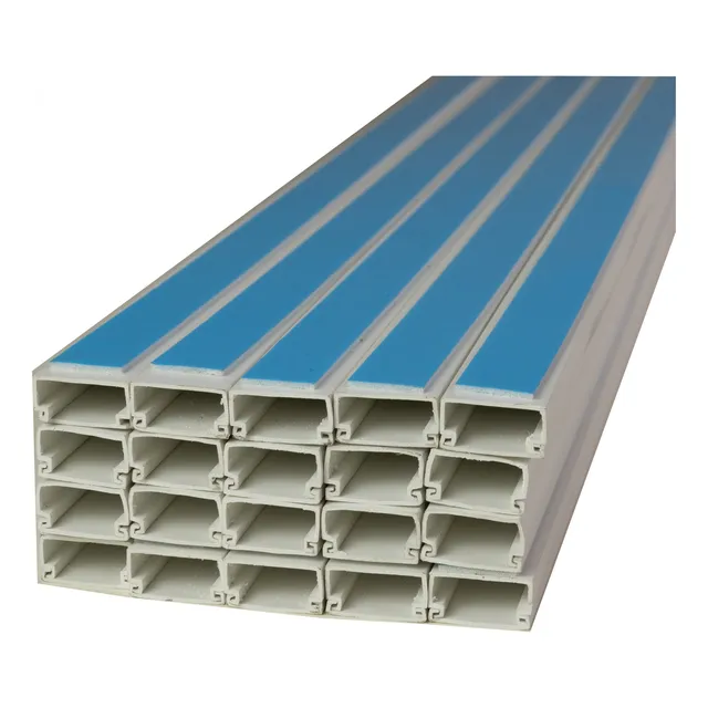 Canaleta De Pvc Adherible 20 Pzas. De 1m 1cm X 2cm (10x20)