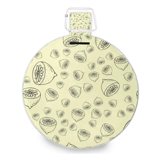 Verano Fruta Limon 3 Capa Estera Playa Manta Picnic Plegable