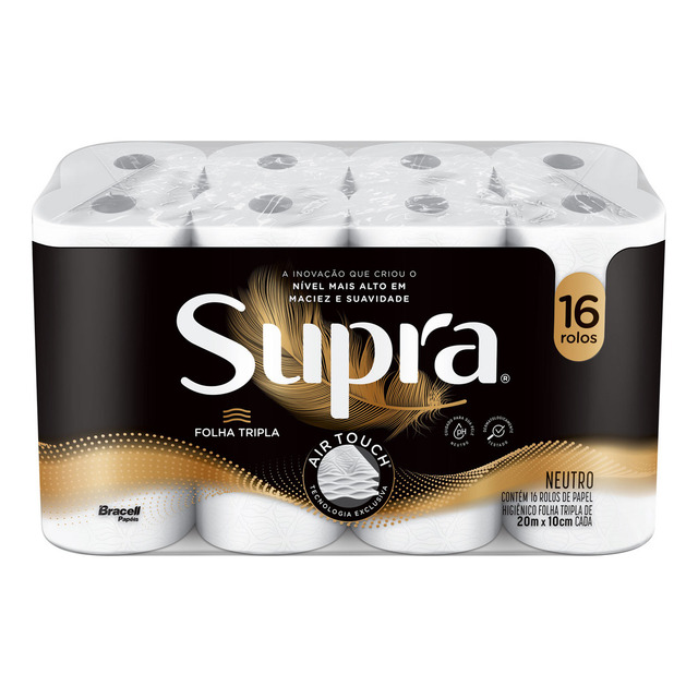 Papel Higiênico Supra Folha Tripla 16 Rolos Papel Higiênico Supra Folha Tripla 16 Rolos