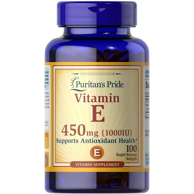 Vitamina E 1000iu 450mg X 100 Softgel Usa