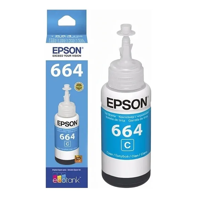 Pack 3 Tinta Epson 664  Colores Negro, Magenta Y Cian