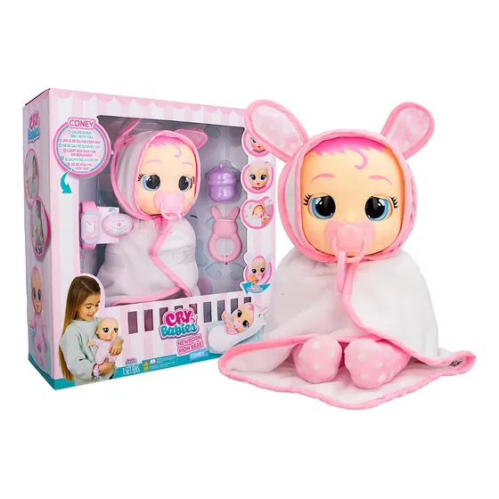 Muñeca Cry Babies Interactiva Recién Nacida Coney Con Sonido