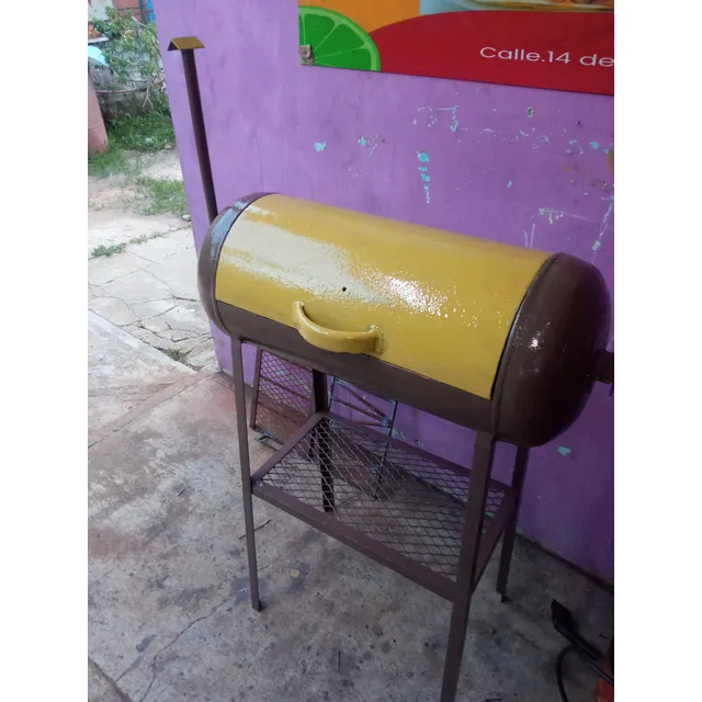 Asador Móvil Genérica 1m Carbón 40cm Altura 90cm