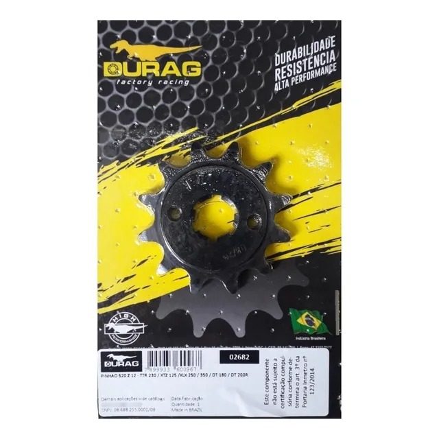 Pinhao 12 Dentes Ttr 230 / Dt 180 / Dt 200 / Xlx 250 2682