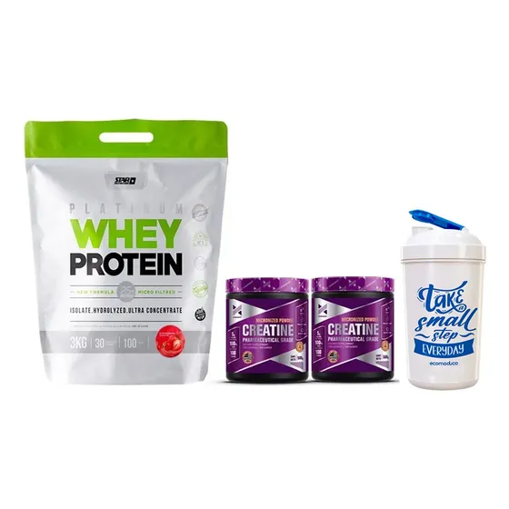 Whey Protein 3kg + Creatina X 1 Kg + Vaso Star Nutrition