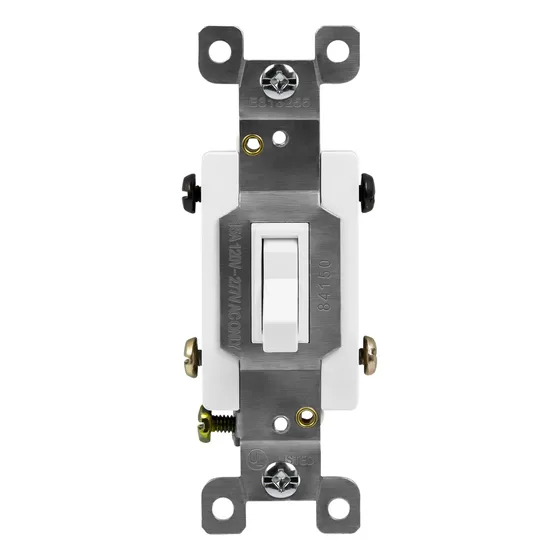 Interruptor De Luz De Palanca 4 Vías Cableado Lateral Blanco
