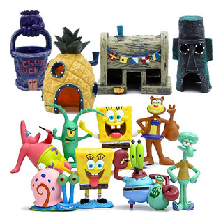 Kit De 11 Peças, Boneco De Ação Da SĂ©rie Bob Esponja, Brinqu Kit De 11 Peças, Boneco De Ação Da SĂ©rie Bob Esponja, Brinqu