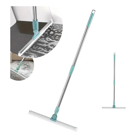 Vassoura Rodo Mágico Silicone 1.4m Cabo Multiuso Vidro Chão