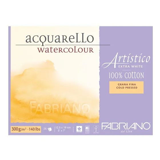 Fabriano Aew Bl 4co 25f Gf - Papel De Acuarela (4.9 X 7.1 In