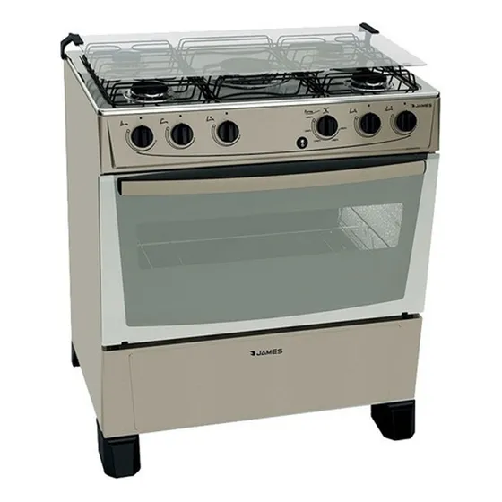 Cocina 5 Hornallas James C 150 B - Titanium