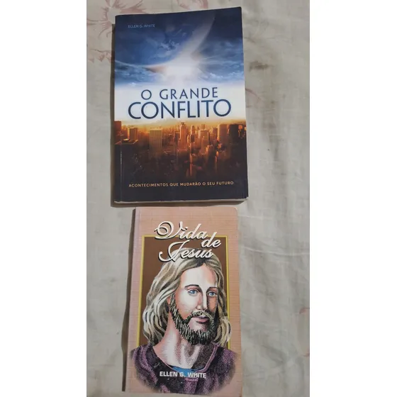 Livro Ellen G. White O Grande Conflito + Vida De Jesus Brochura Cpb