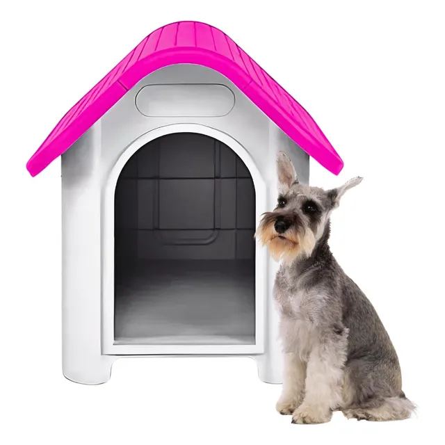 Casa De Perro Piso Elevado Chica Color Rosa