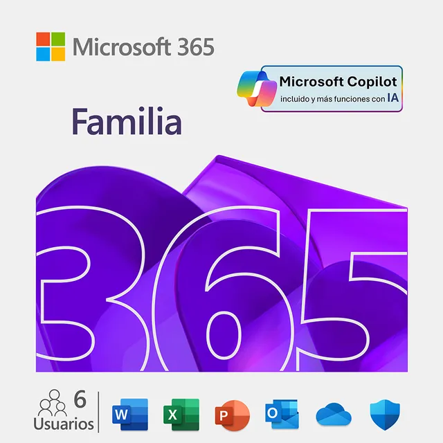 Microsoft 365 Familia + Ia Copilot 6 Usuarios