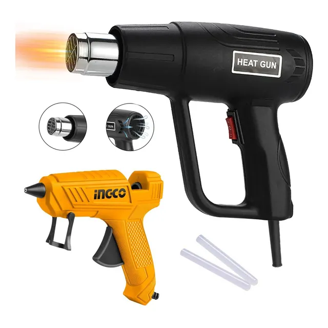 Pistola De Calor Aire Caliente Dobla Tubos+ Pistola Silicona