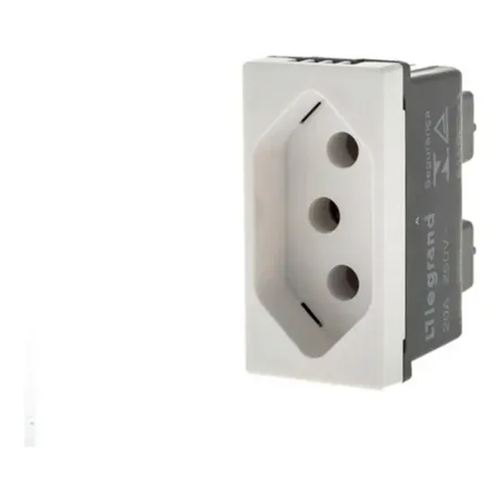 Módulo Tomada 2p+t 20a Branca - 615060bc Pial Plus+ Cor Branco