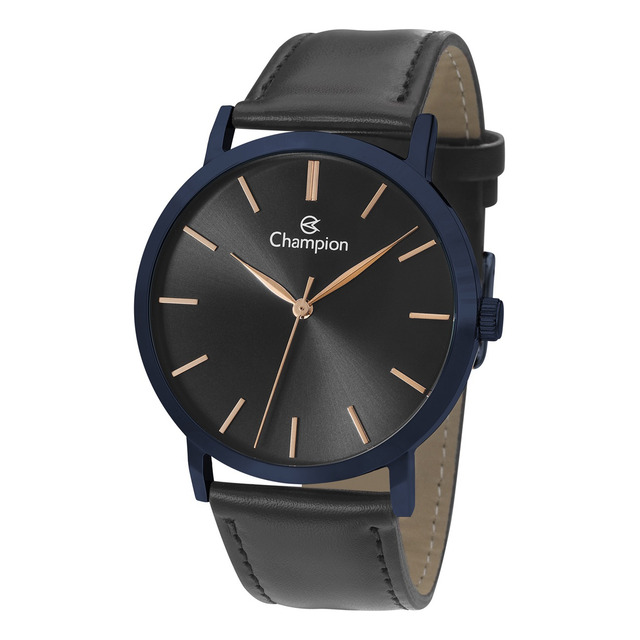 Relógio Masculino Champion Cn20702n Azul Rosé Couro Relógio Masculino Champion Cn20702n Azul Rosé Couro