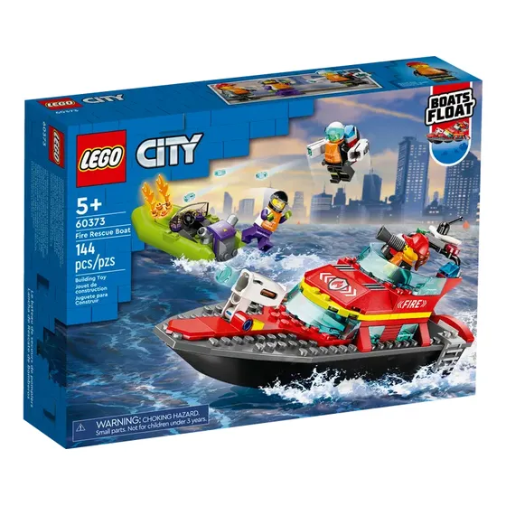 Lego City 60373 Lancha De Rescate De Bomberos 144 Pcs
