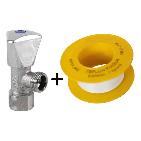 Llave De Arresto Grinaca 1/2 Cromada + Teflón